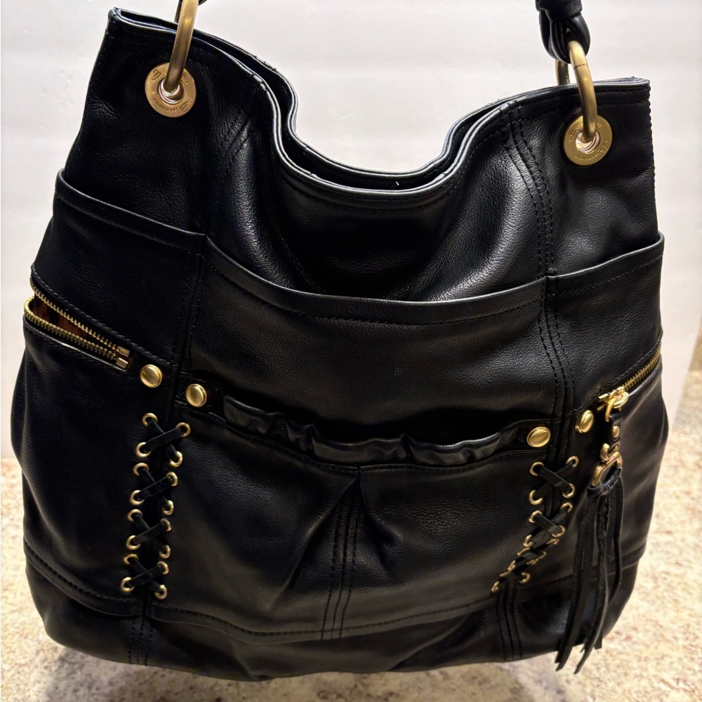 BMakowsky Black Leather tote/shoulder bag